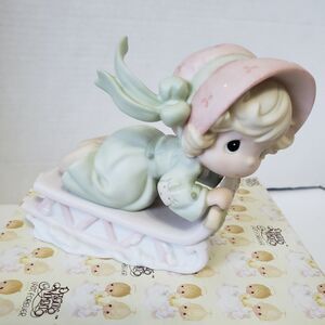 Precious Moments Slide Into The Next Millenium With Joy 1999 Annual Figurine Vtg